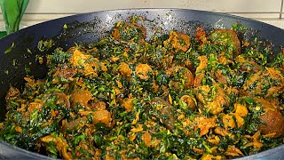 HOW TO MAKE NIGERIAN VEGETABLE SOUP WITH WATER LEAF AND UGU. #vegetablesoup