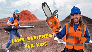 Leaf Blower for kids | Learn about Chainsaws for kids | Handyman Hal Lawn Equipment