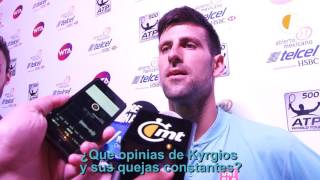 Un molesto Djokovic le desea suerte a Kyrgios