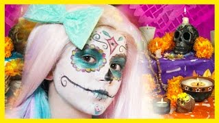 Sugar Skull Makeup tutorial  | Halloween Dia De Los Muertos  |  KITTIESMAMA