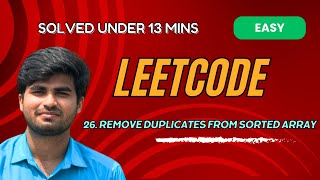 Remove Duplicates from Sorted Array | LeetCode 26 | Python | Tamil Explanation | KarthiStucksAtCode