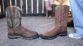 Ariat Workhogs: Square Toe VS Round Toe Comparison Video.