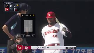 プロ野球速報プレイ「8回裏に逆転2ランホームランを放つウィーラー」4月3日戦【プロ野球スピリッツ2019】