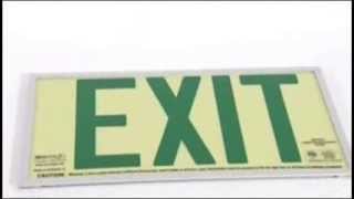 EcoGlo Photoluminescent Exit Signs