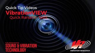 Quick Random Vibration Test in VibrationVIEW