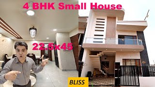 Small house 4 bhk simple house design with car parking |  Sweet 4 bedroom house with car parking