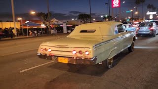 lowriders cruising Whittier blvd after Pomona Swap meet part 1