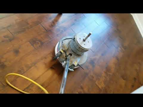 Using a white pad to buff out hardwood floors Using a white pad to buff out hardwood floors