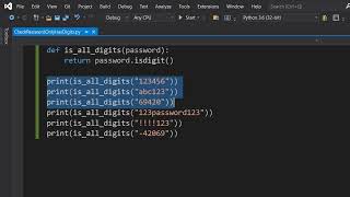 Python Password Validation: Checking if a Password Contains Only Digits
