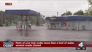 Tropical Storm Debby brings flooding to Suwannee County; Live Oak under more than a foot of water