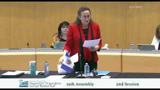 19th Assembly, 2nd Session Day 93 - Tłı̨chǫ / Tłı̨chǫ Yatıì Interpretation 21FEB2022