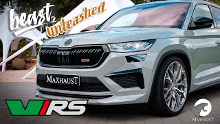 #Skoda Kodiaq VRS brutaler Sound von #maxhaust tiefergelegt von #gepfeffert.com