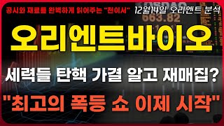 [오리엔트바이오 주가전망] 세력들 탄핵가결 알고 미리 재매집했나? \