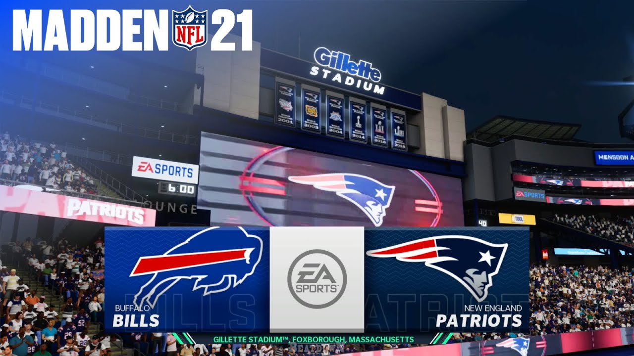 Madden NFL 21 - Buffalo Bills Vs. New England Patriots - YouTube