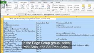 Creating Accessible Microsoft Excel 2010 Documents: Make an Excel Spreadsheet Accessible, Part 1