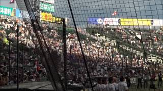 【高校野球2014】　日本文理（新潟）VS聖光学院（福島）　準々決勝　ゲームセット＆校旗掲揚