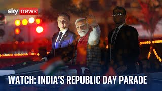 India PM and French President Macron attend parade to celebrate Republic Day