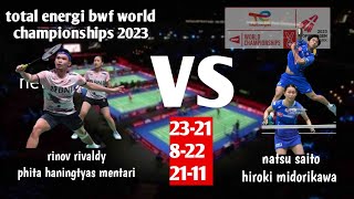 round of 64 bwc2023 : rinov/phita🇮🇩 vs saito/midorikawa 🇯🇵 #bwc2023