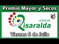 🟢 Resultado PREMIO MAYOR Y SECOS Loteria del RISARALDA Viernes 5 de Junio de 2024