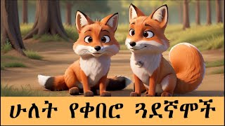 ሁለት የቀበሮ ጓደኛሞች ተረት ተረት | Two fox friends story in Amharic