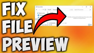 How to Fix File Explorer Preview Pane Not Working PDF, Excel, Word in Windows 11 & 10 | [9 METHODS]