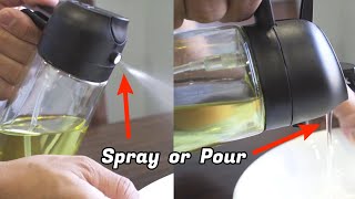 2 in 1 oil dispenser and sprayer unboxing and review