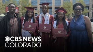 Aurora triplets graduate top of class thanks to family support