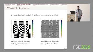 Aleksei Udovenko | Algebraic Insights into the Secret Feistel Network