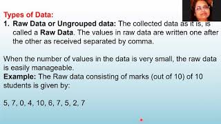 FYBCOM: Statistics: Types of data