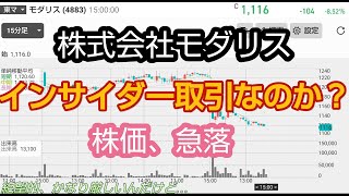 2021-10-21株式会社モダリス、インサイダー取引か？、オワコンか？、絶望的に厳しいんだけど…