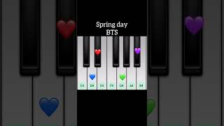 BTS-Spring day-piano tutorial#shorts #youtubeshorts #trending #viral #shortsvideo #amazing