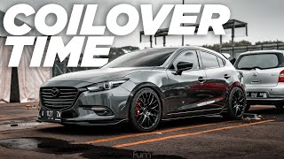 FINALLY! MAZDA 3 TEIN STREET ADVANCE Z COILOVER! | VLOG 9