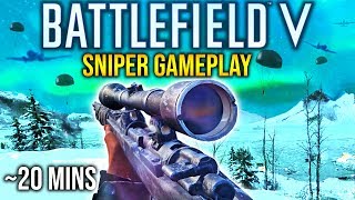 Battlefield 5 SNIPER GAMEPLAY *RAW* Scout Class BFV +  SNIPING HIGHLIGHTS Exclusive EA play footage