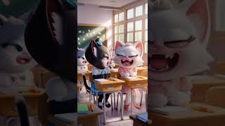 Playful Paws: Funny Kitten Pranks at School! 🐱🎭 #love #cat #beautiful #trending #funny #live #trend