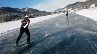 Jan.2017 Weissensee: schaatsen op het kleine meer