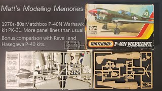 A bit more work to build? 1983 Matchbox 1/72 P-40N Warhawk unboxing, review, comparison