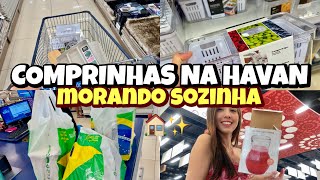 COMPREI OS ORGANIZADORES DE GELADEIRA| comprinhas na havan| morando sozinha🏠💖✨