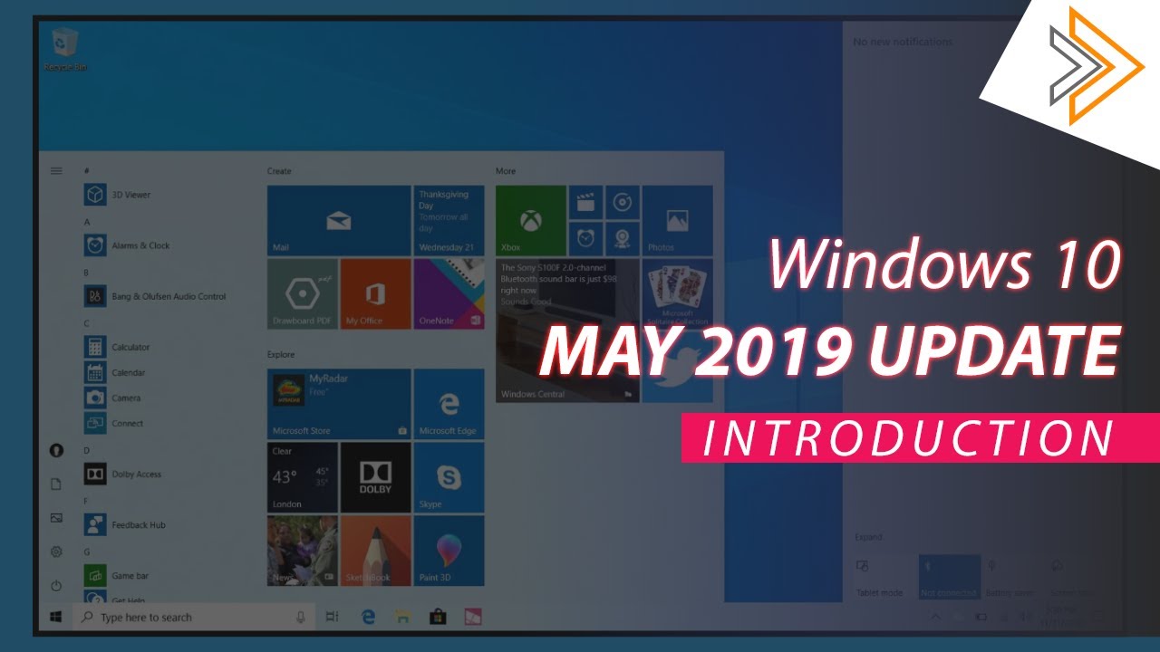 Windows 10 May 2019 Update 1903 - New Feature To Windows 10 [ In Hindi ...