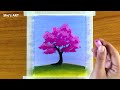 oil pastel cherry blossom painting for beginners oil pastel drawing