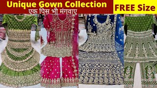 Ramadan Unique Gowns | Heavy Work Dresses | FREE Size | Sharara PEPLUM, heavy Work Sarees,