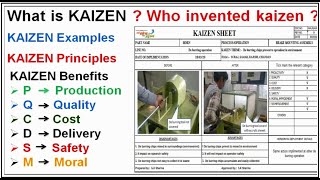 What is KAIZEN with Example in excel sheet & it's Principles, benefits of kaizen
