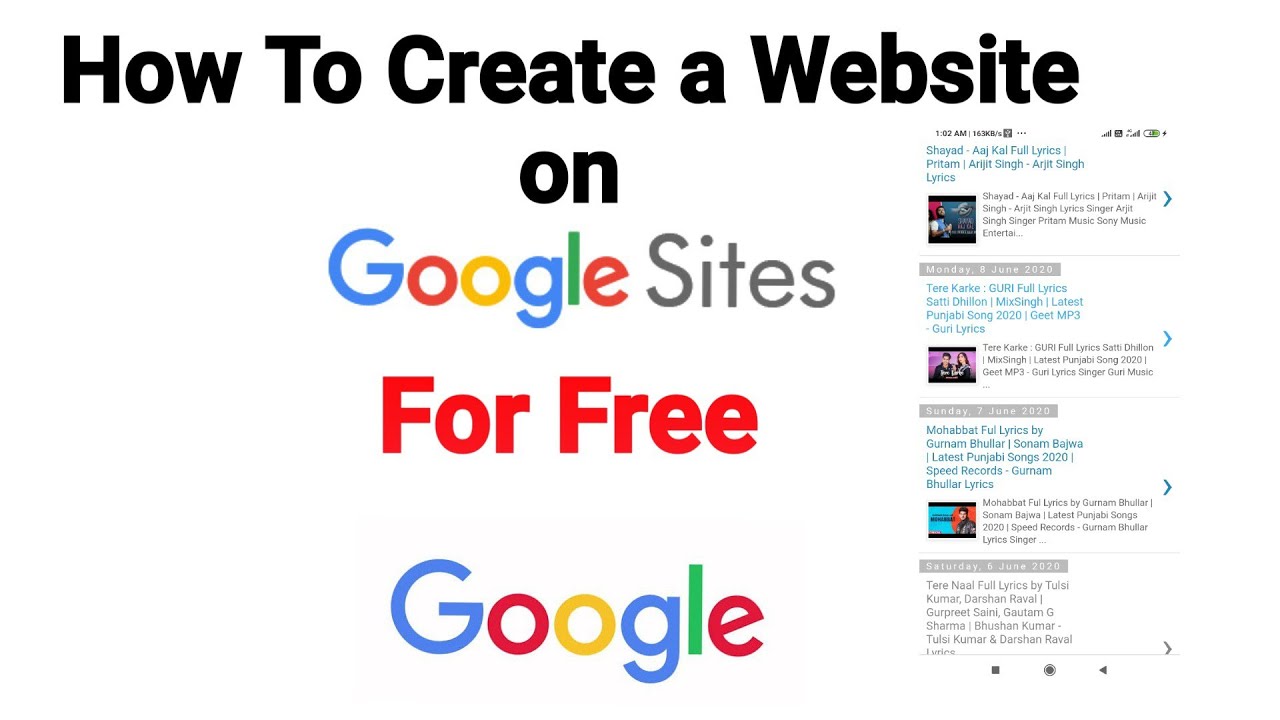 How To Create A Website In Google Sites For Free | Create A Google Site ...