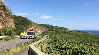 伊豆大島の地層切断面