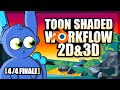 Blender Toon/Cel Shader Tutorial 2D Grease Pencil + 3D Modelling [4/4] FINALE
