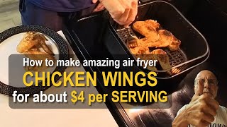 Is CHEAP CARNIVORE possible?  Air fryer CHICKEN WINGS for UNDER $4 per SERVING!