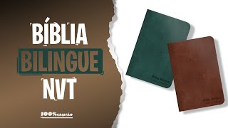 Bíblia Bilíngue NVT - Luxo Esmeralda e Luxo Avelã • Livraria 100% Cristão