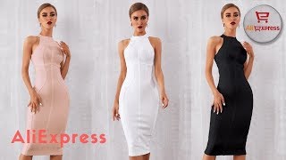 Aliexpress ADYCE 2019 New Summer White Women Bandage Dress Vestidos Elegant Tank Sexy Sleeveless Bod