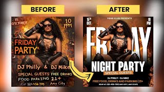 How to Design a Club Flyer in Canva #canvatutorial
