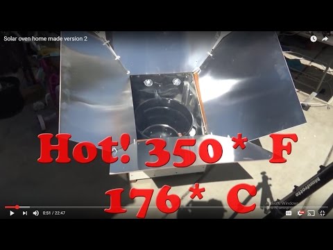 DIY: Build your own Home made Solar Oven super hot 350 degrees F (176*C) DIY: Build your own Home made Solar Oven super hot 350 degrees F (176*C)