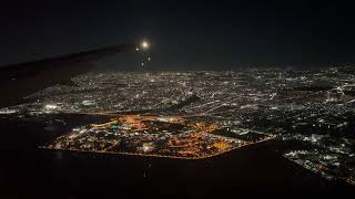 飛行機から眺める東京夜景！千葉夜景！羽田空港離陸